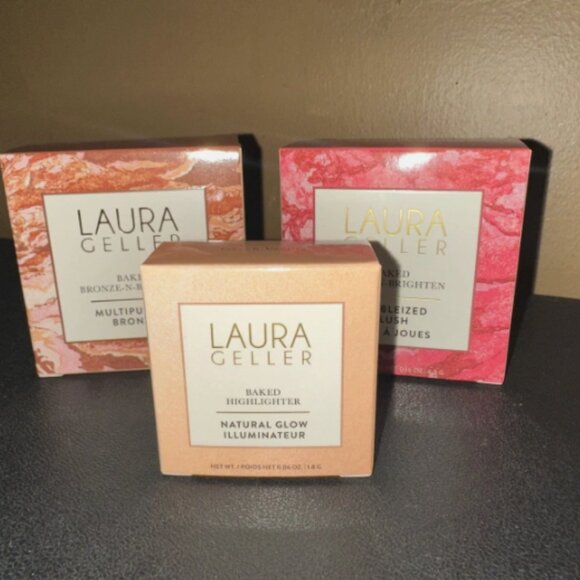 Laura Geller Other - Laura Geller 3-Piece Baked Bronze, Blush & Highlighter Kit-Medium-NEW-A697205